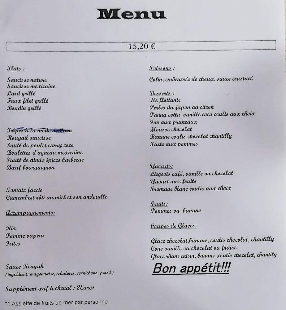 Le Kényah - Menu Image 1