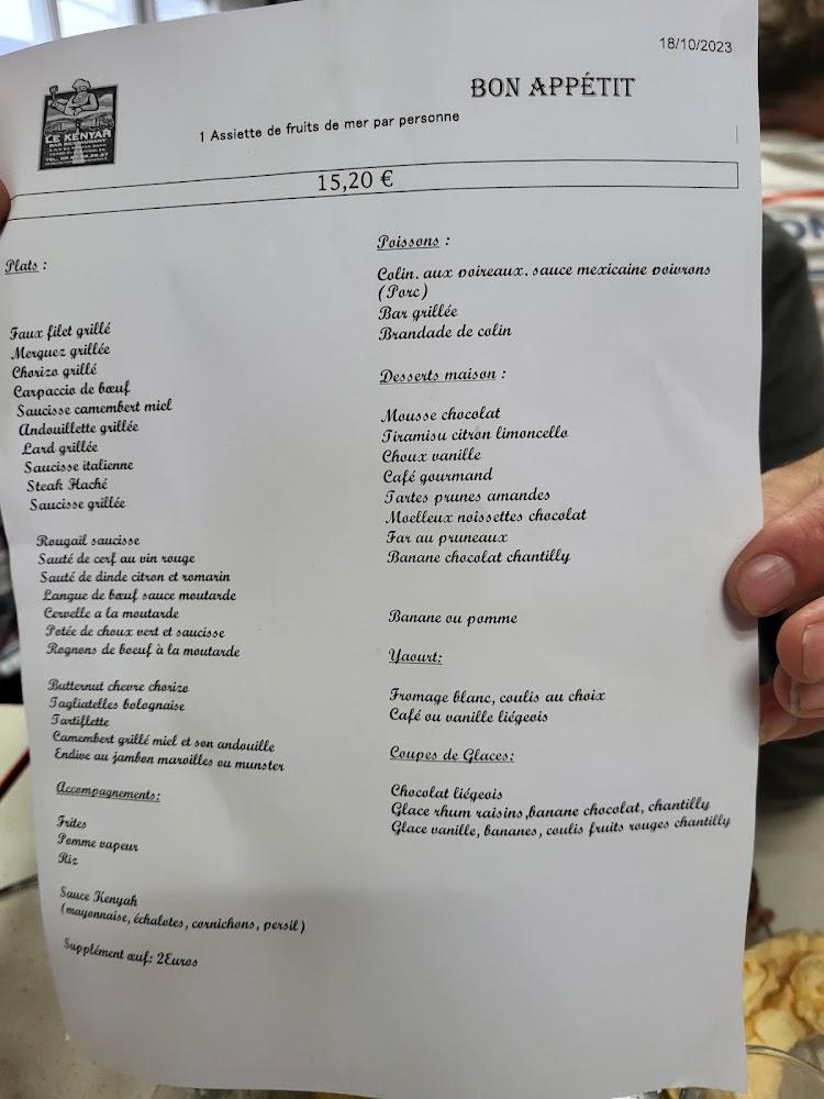 Le Kényah - Menu Image 3